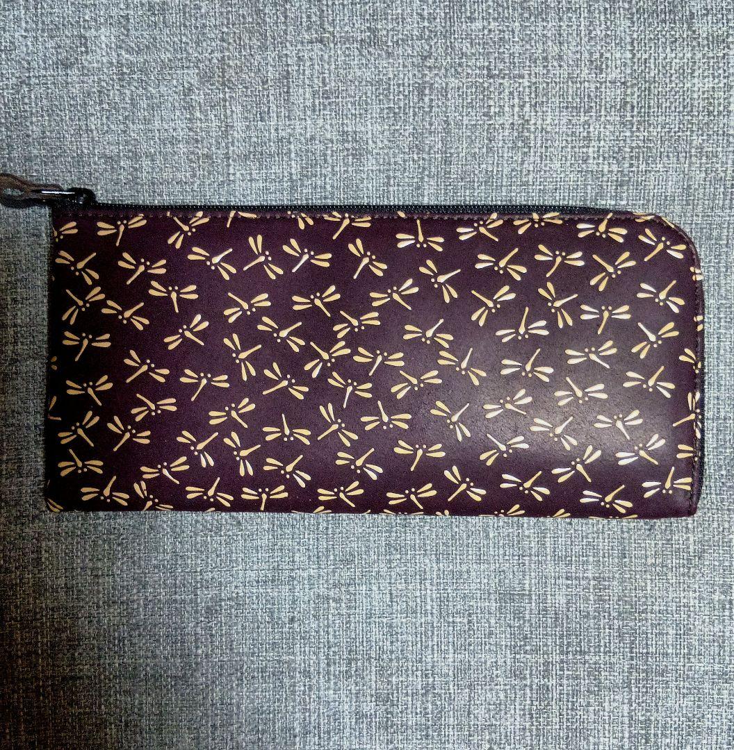 印傳屋 鹿革に漆 長財布 とんぼ／未使用品 即日発送