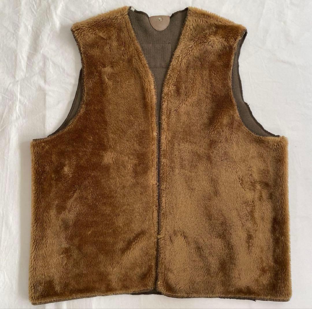 Barbour ブラウン フリース ベスト ファーライナー