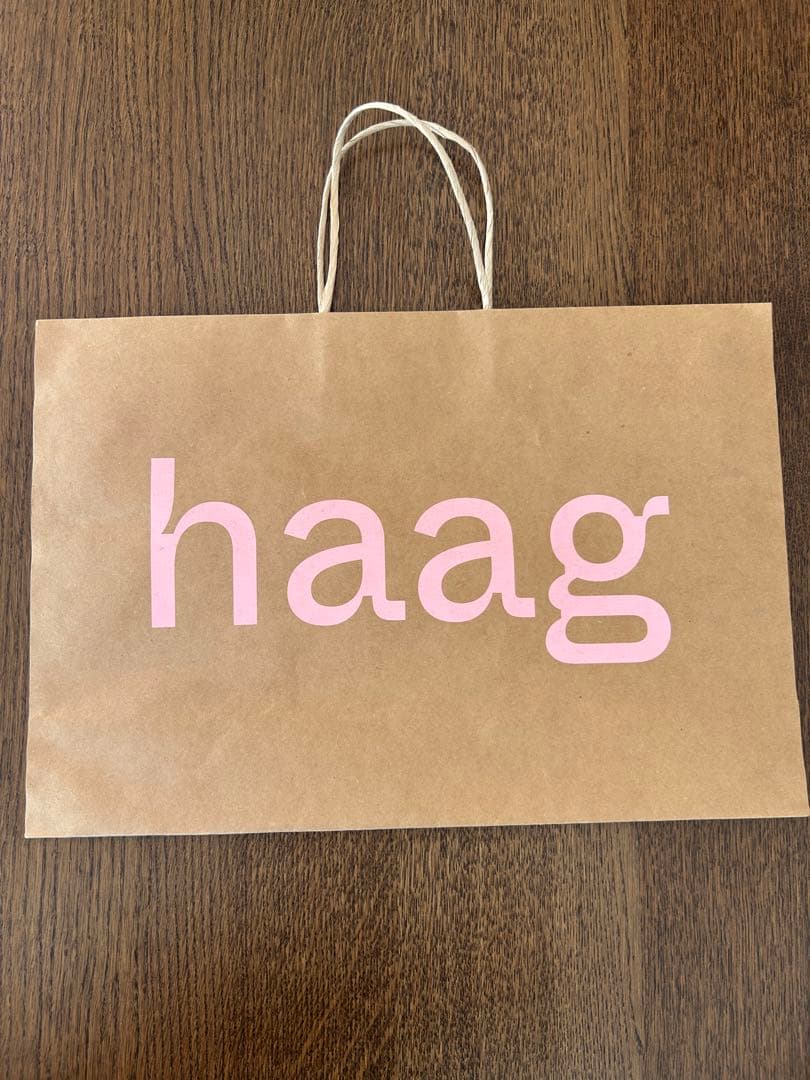 haag トートバッグ　チェック柄　エコバッグ 青