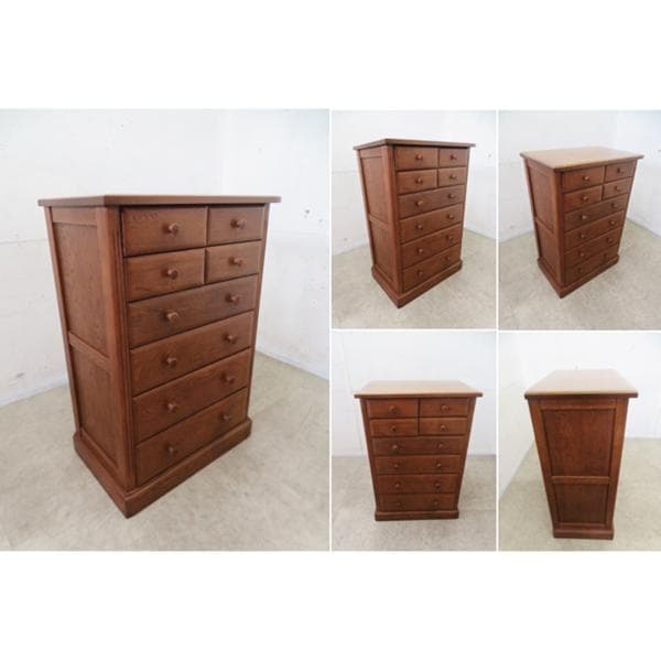 山室木工■エスポワール■No.411■ハイチェスト■整理箪笥■7杯■ナラ無垢材