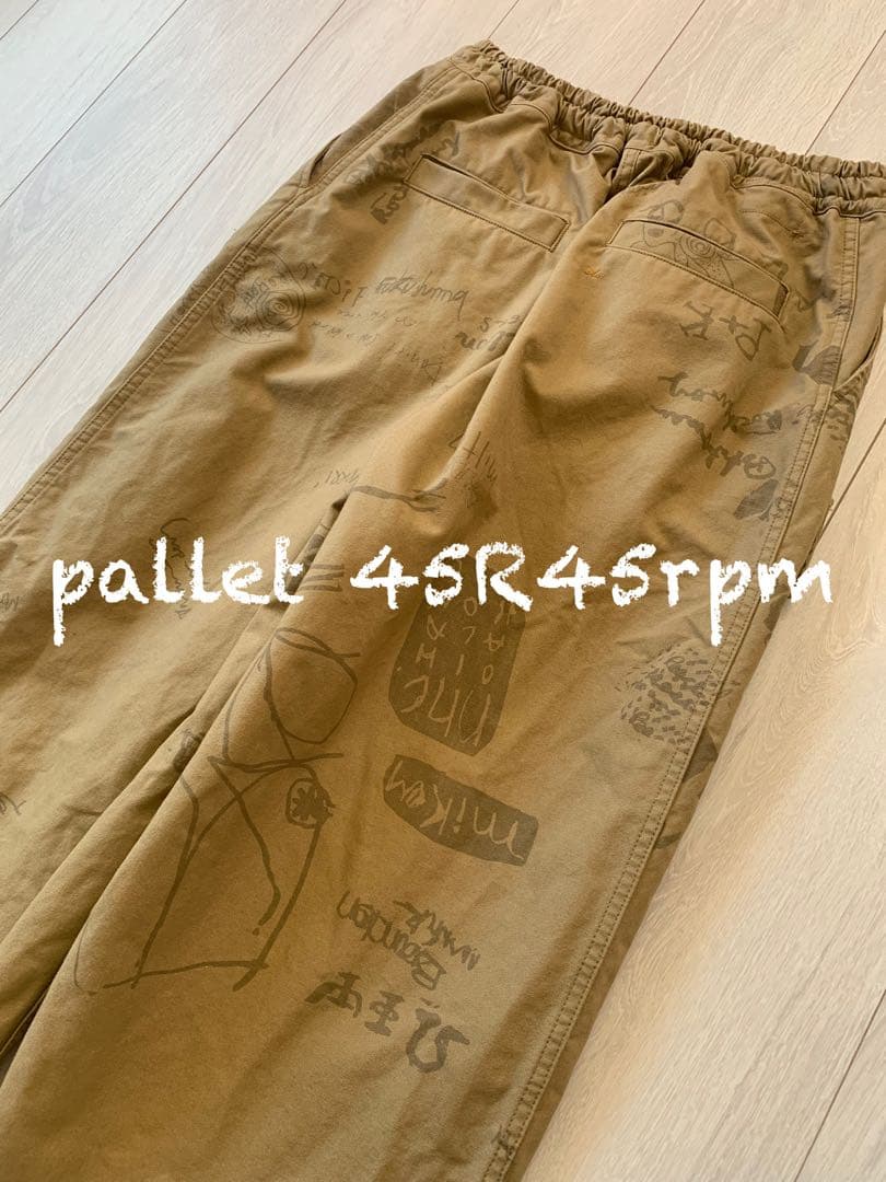 45R45rpm ダック落書きプリントの908 　テントパンツ