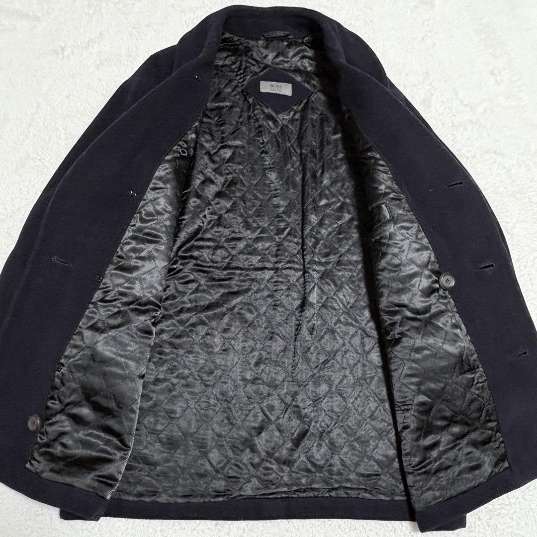 HUGO BOSS Pコート　ダブルチェスター　ネイビー　キルティング　3XL