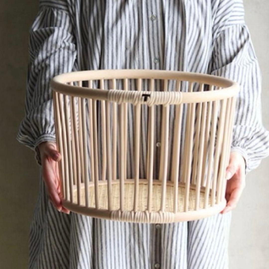 ツルヤ商店 籐バスケット maru S 籐 ラタン カゴ 収納かご インテリア