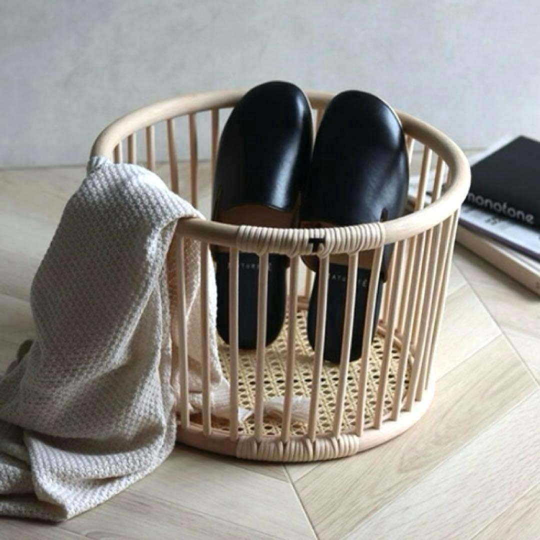 ツルヤ商店 籐バスケット maru S 籐 ラタン カゴ 収納かご インテリア