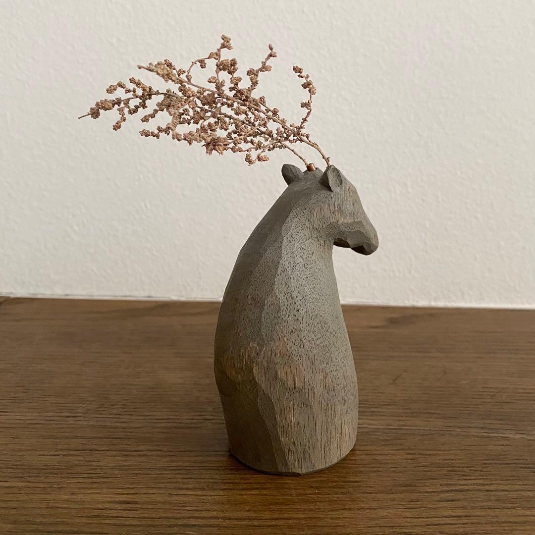 苔むす木工　オブジェ　シカ