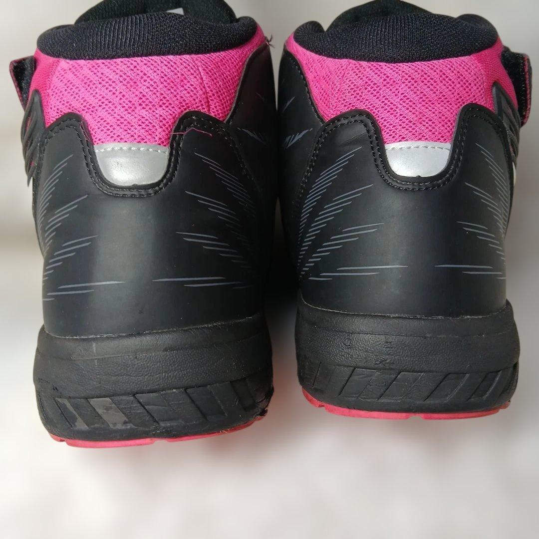 asics ブラック/ピンク ハイカット安全靴