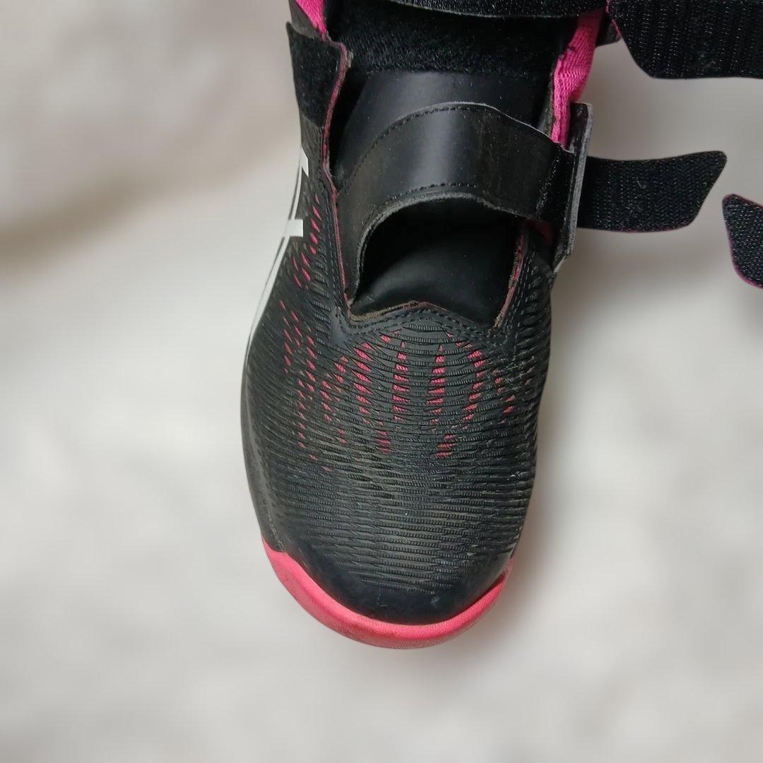 asics ブラック/ピンク ハイカット安全靴