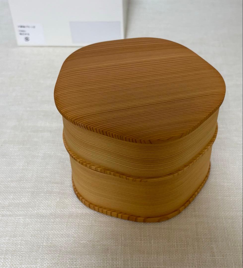 曲げわっぱ　梅花弁当2段　大館工芸社　新品　弁当箱