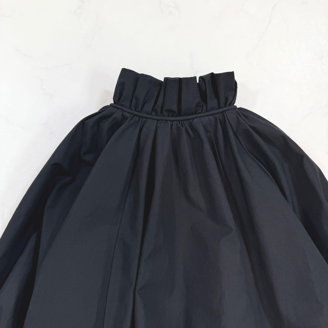 ソブ sov. 24年 タイプライター ギャザーバルーンブルゾン 羽織 黒