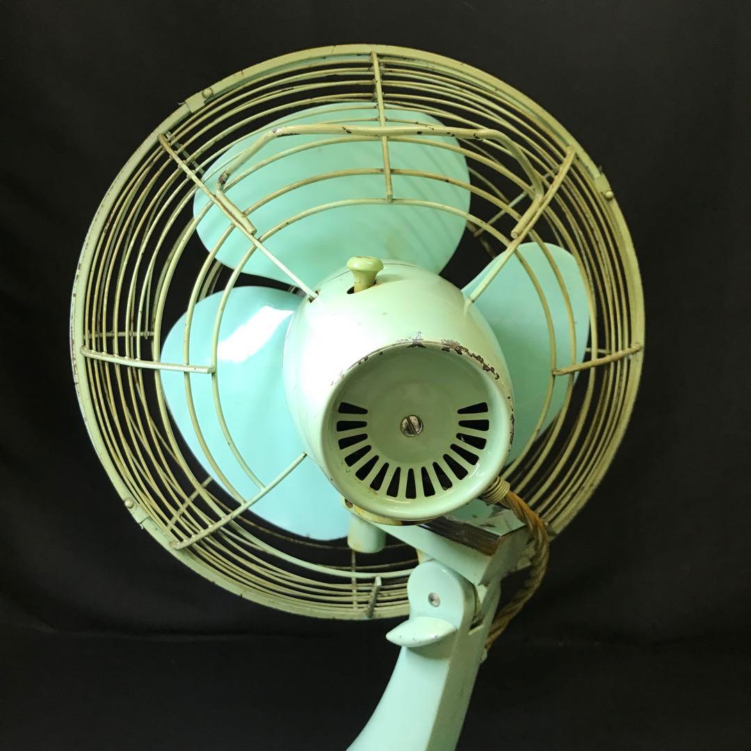 昭和レトロ MITSUBISHI 扇風機　有線リモコン　グリーン