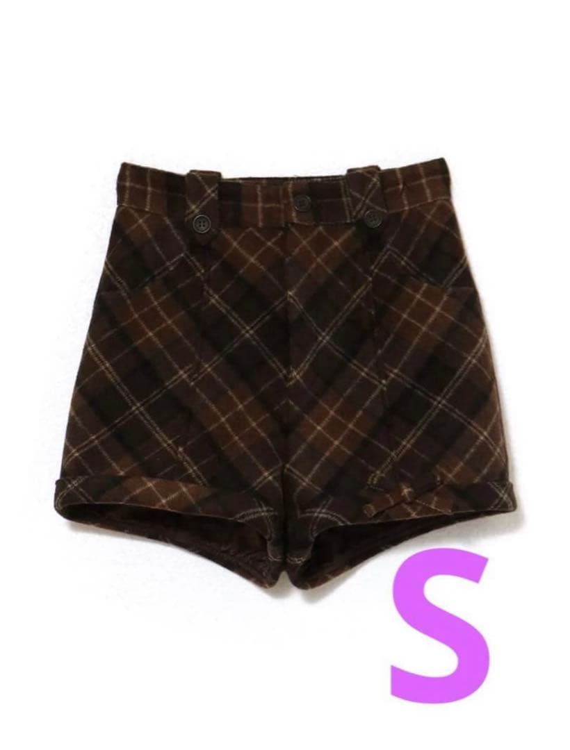 パンツ Ribbon check mini pants AM1623