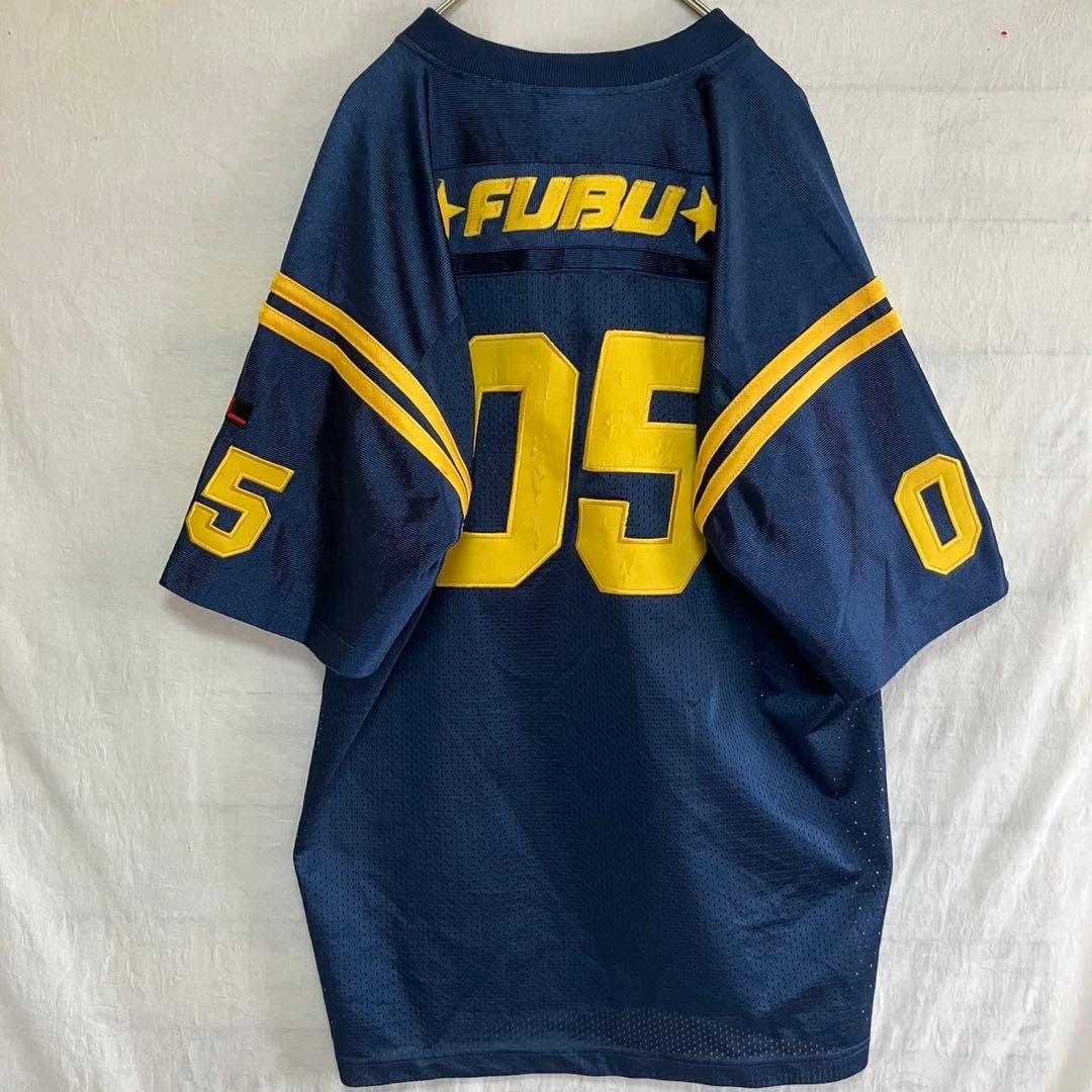 FUBU ゲームシャツ 05 刺繍 1992 オフィシャルリーグ ネイビーXL