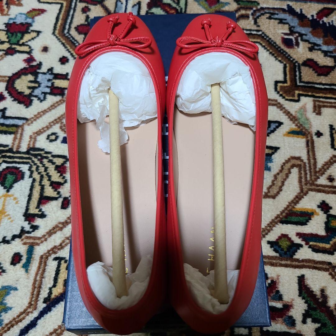 新品　未使用　Colehaan コールハーン　バレエシューズ　赤　25cm