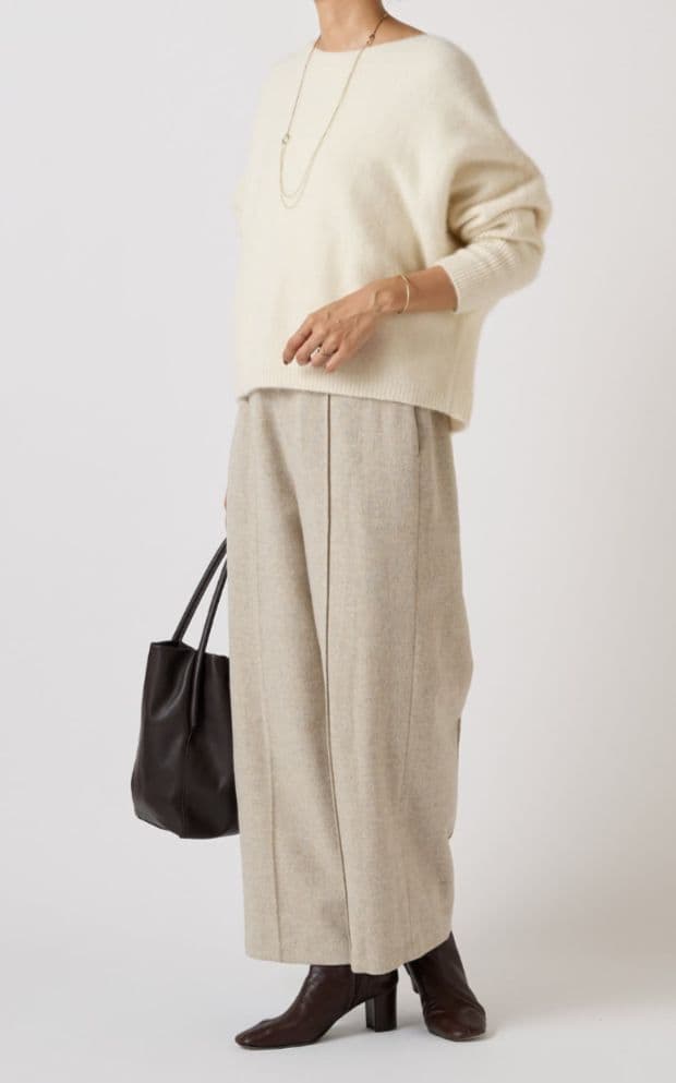 24200円　今季新品　ビアズリー　 LIVETART　ラメ　ウール　パンツ