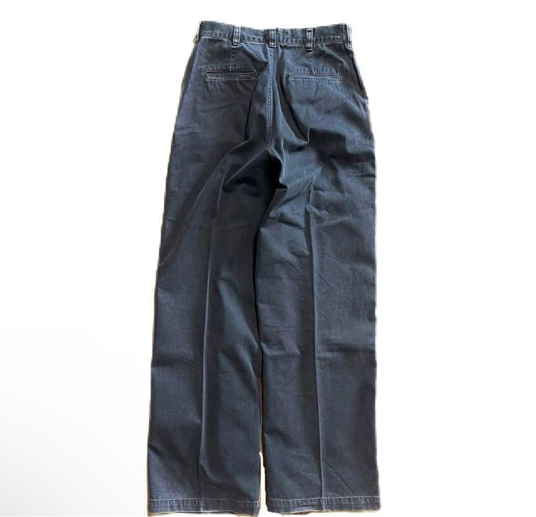 古着 90's ラルフローレン ブラック ツータックチノ ポロチノ