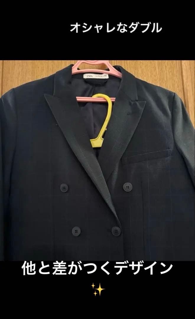 新品タグ付き　ZARA フォーマルスーツ　ネイビー系　164センチ