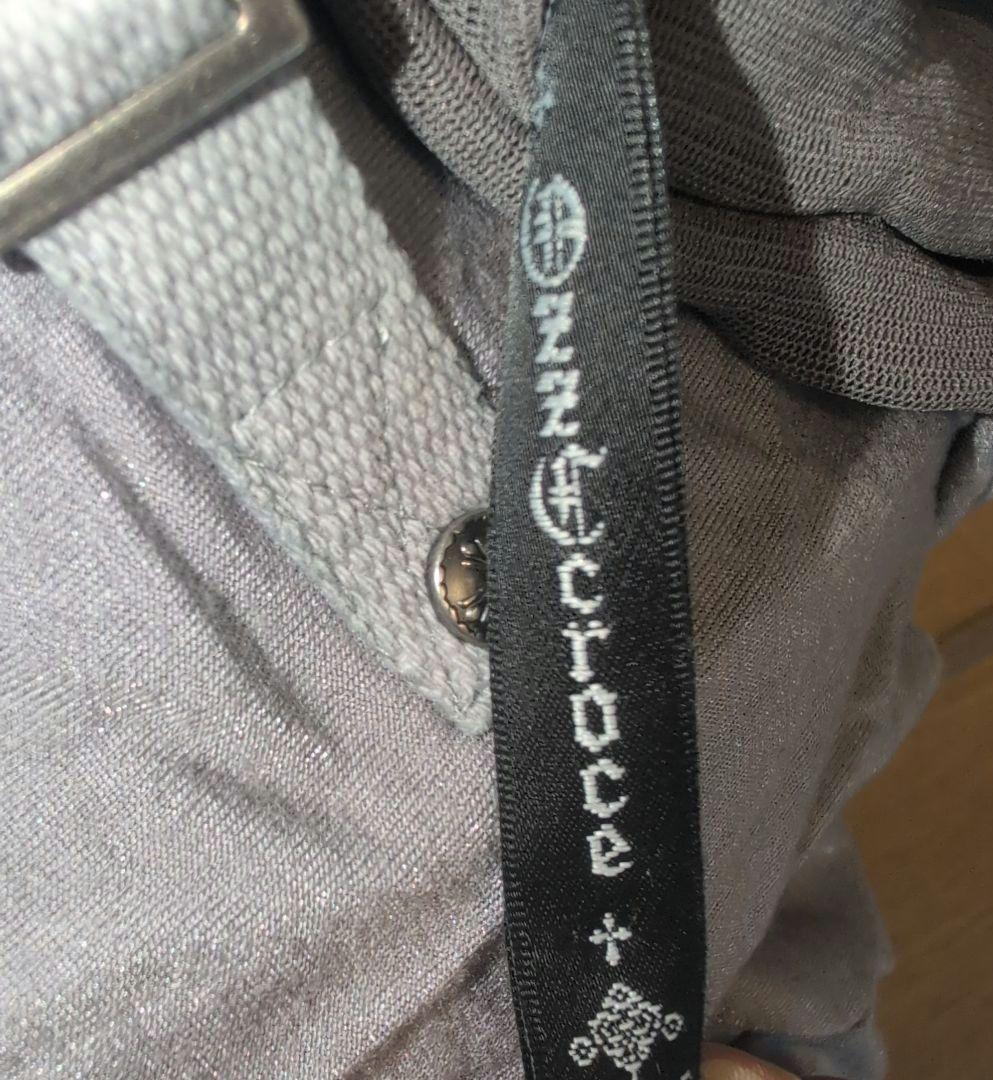 OzzCroce レースアップ 異素材切替トップス