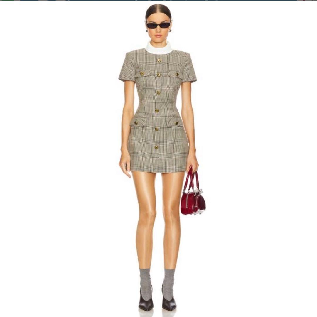 セルフポートレート チェック柄ドレス