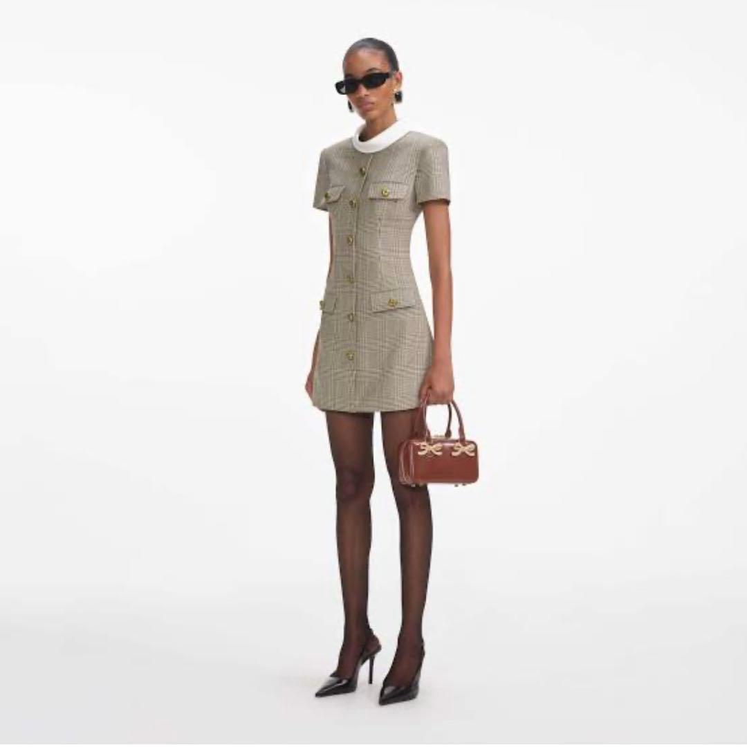 セルフポートレート チェック柄ドレス