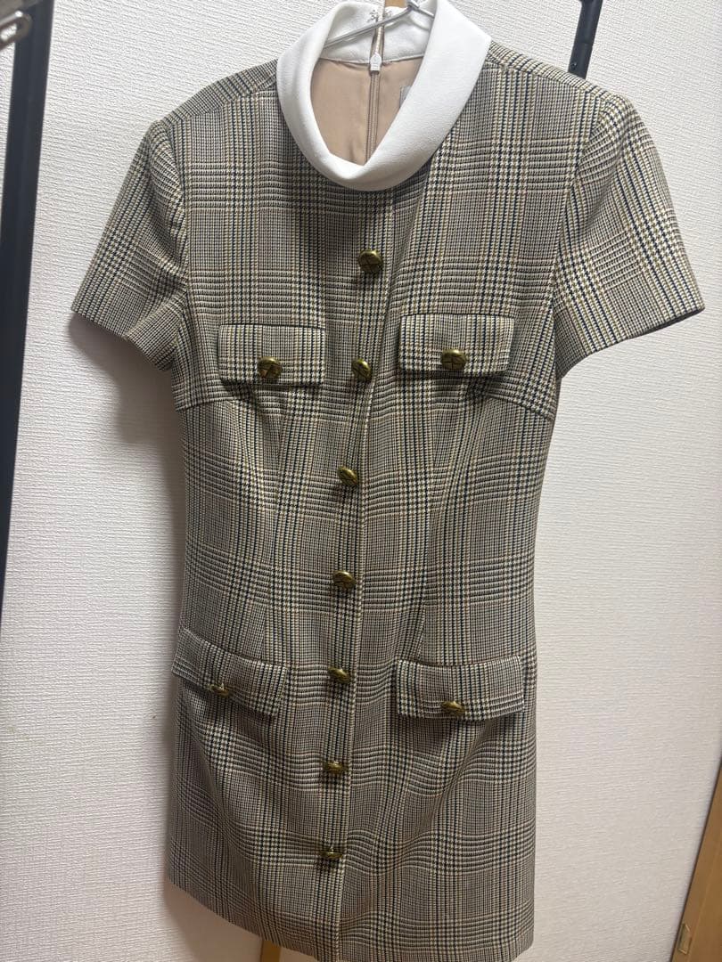 セルフポートレート チェック柄ドレス