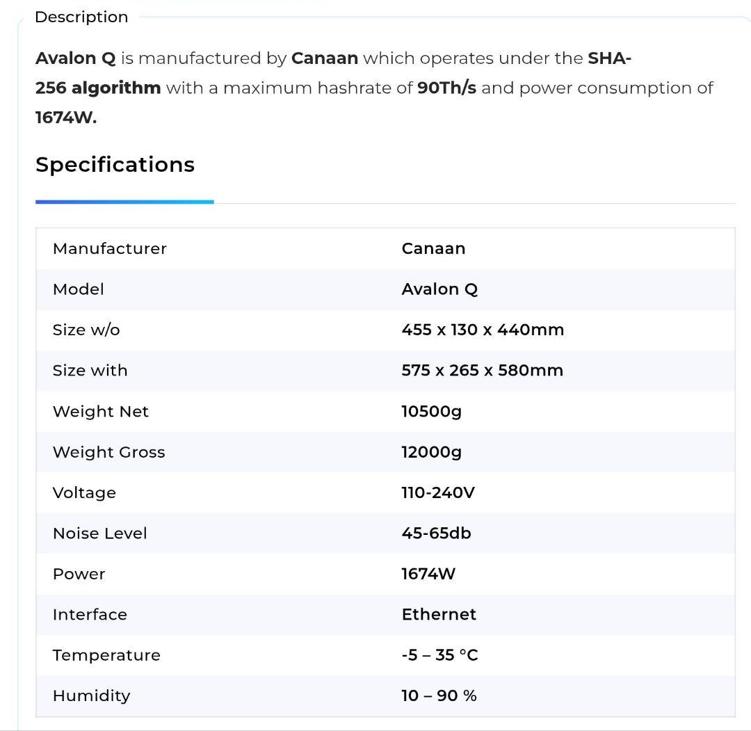 A*G様 Avalon Q　ビットマイニングリグ