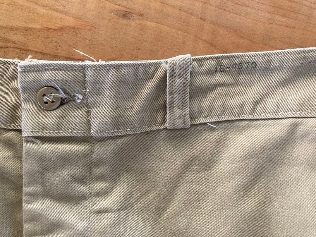 オリジナル☆m-45❗️usarmy chinoチノパン.ボタンフライ.フラップ付