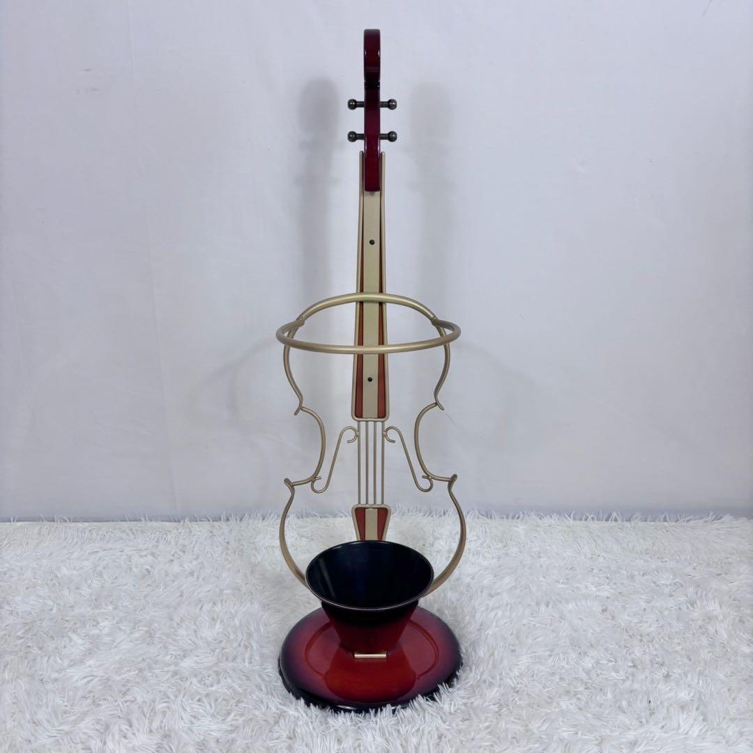 【美品】傘立て バイオリン ヴァイオリン レインラック 玄関収納 楽器調家具
