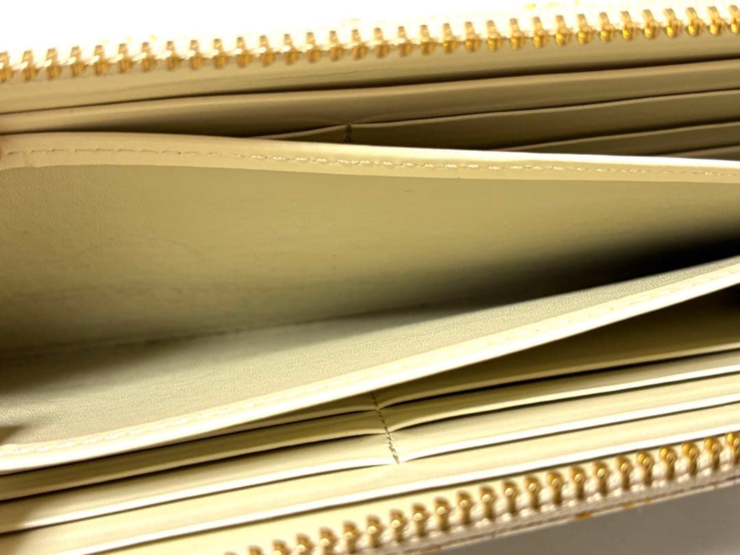 文庫屋大関　L字ファスナーの長財布　黄金のタピ