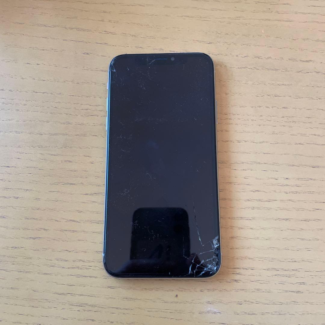【交渉可】iPhone X ホワイト 画面割れ
