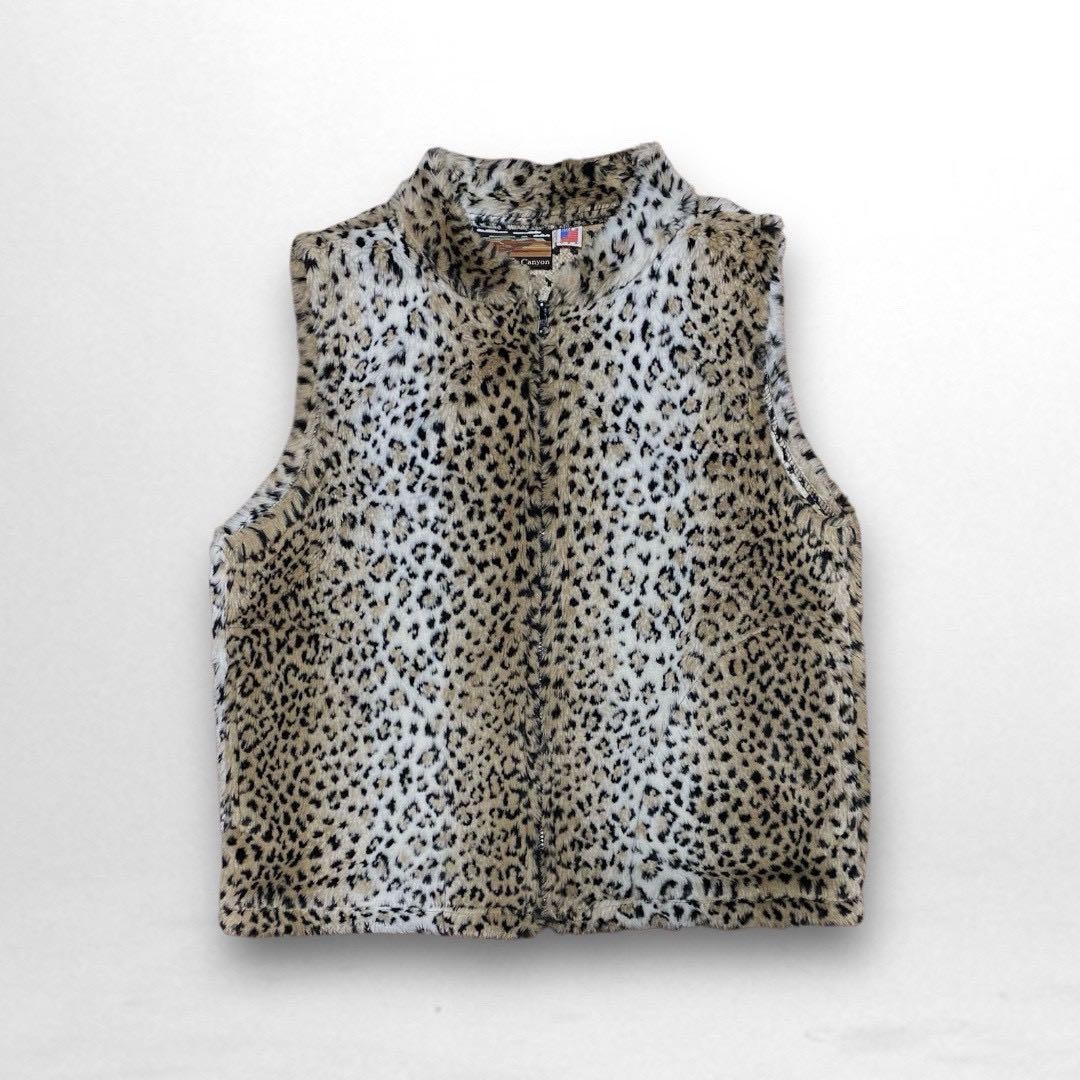 90's USA製 Cobblestone Canyon レオパード ベスト