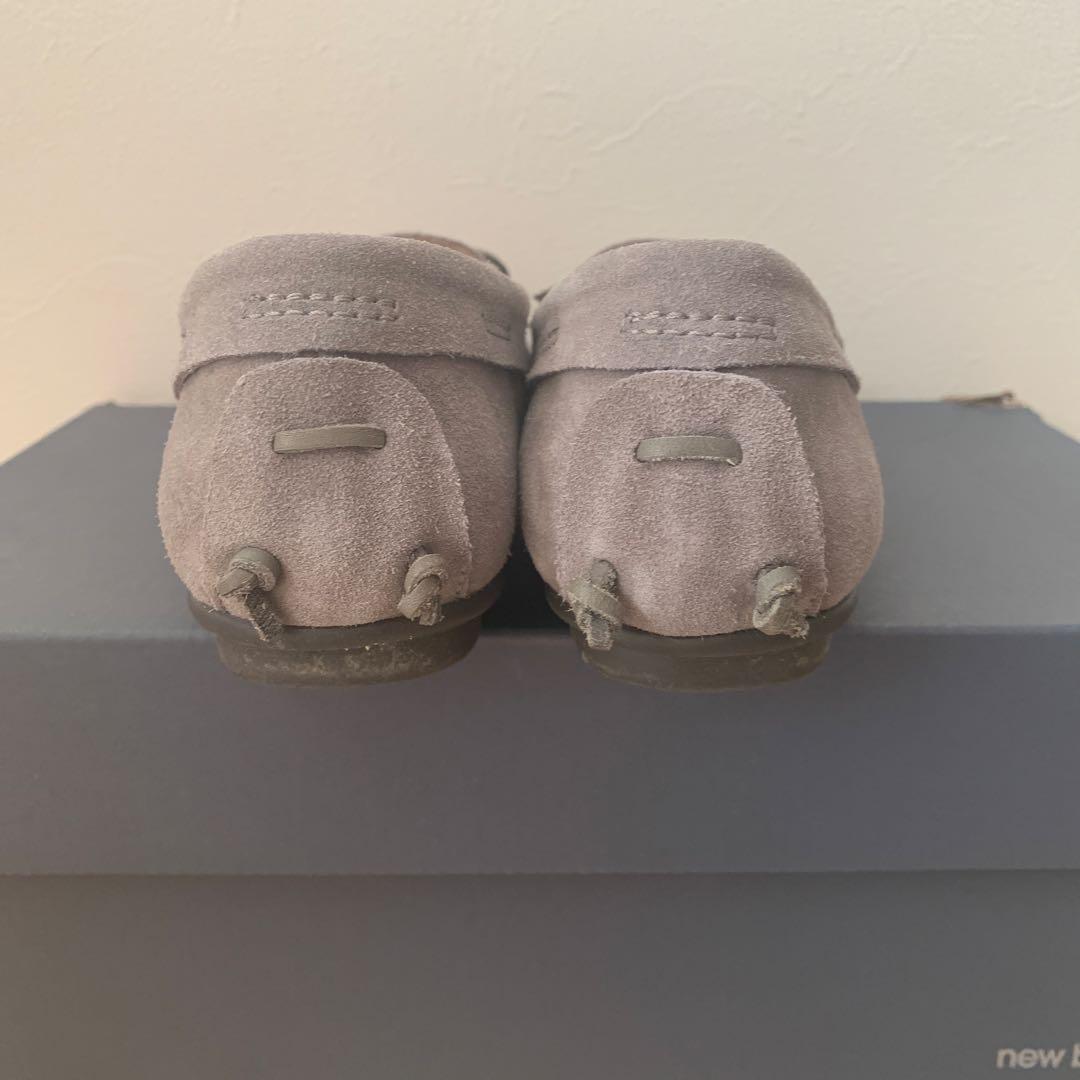 【美品】REGAL モカシン スエード レザー シューズ グレー 革 24