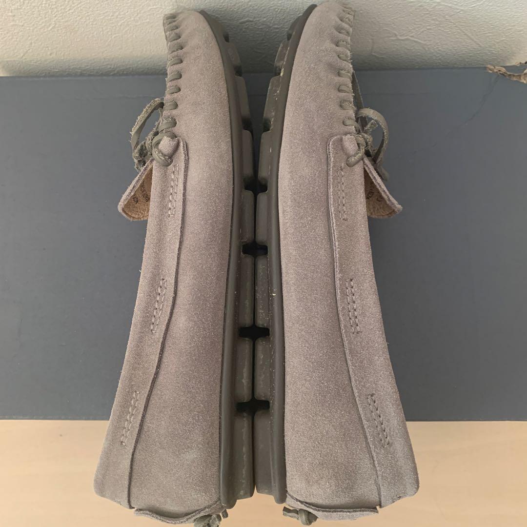 【美品】REGAL モカシン スエード レザー シューズ グレー 革 24