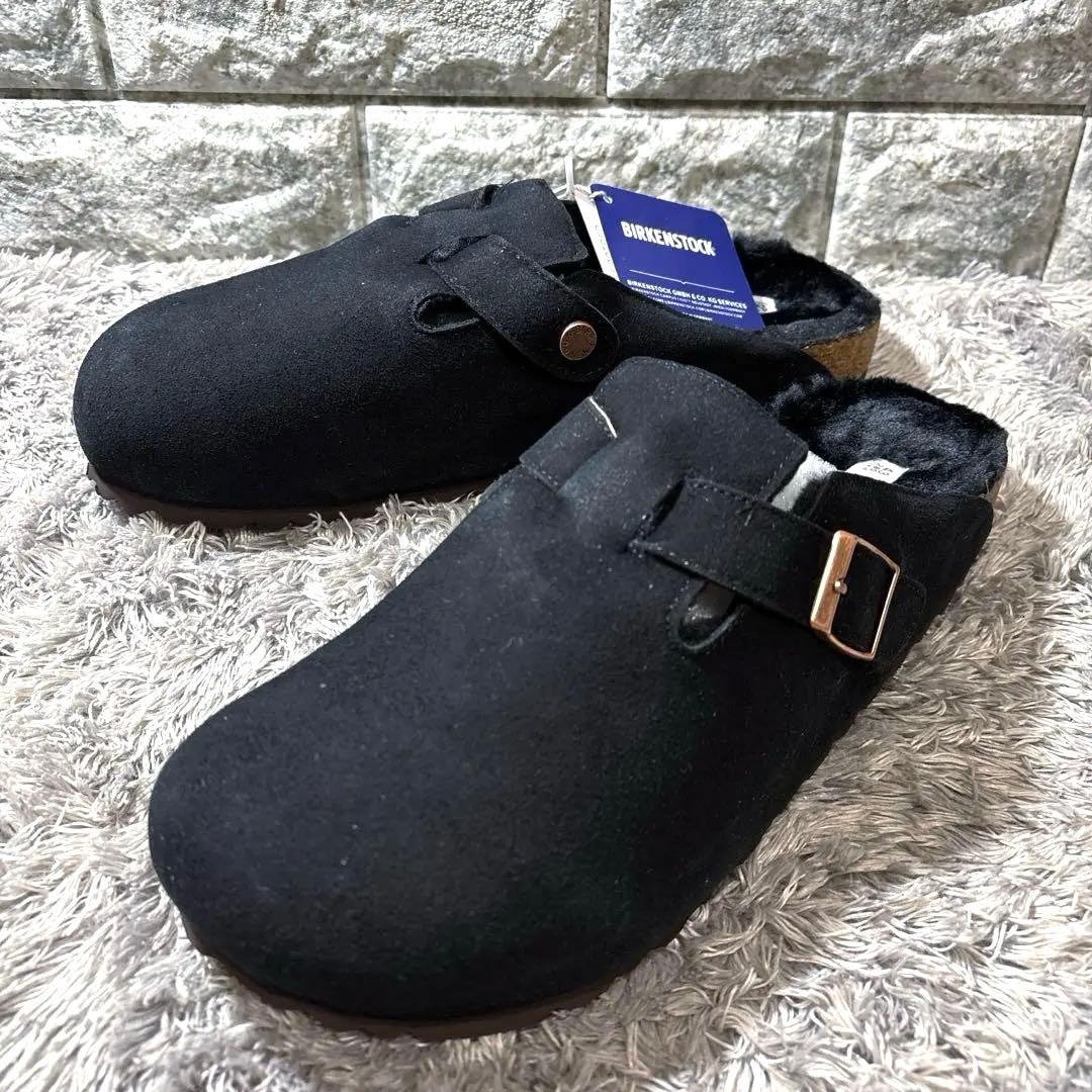 新品❣️BIRKENSTOCKビルケンシュトック ボストン ムートン 黒 箱タグ付