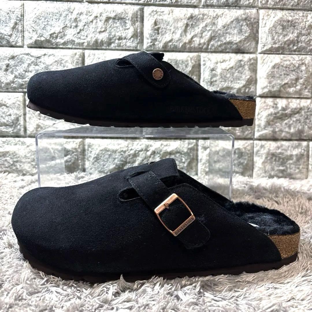 新品❣️BIRKENSTOCKビルケンシュトック ボストン ムートン 黒 箱タグ付