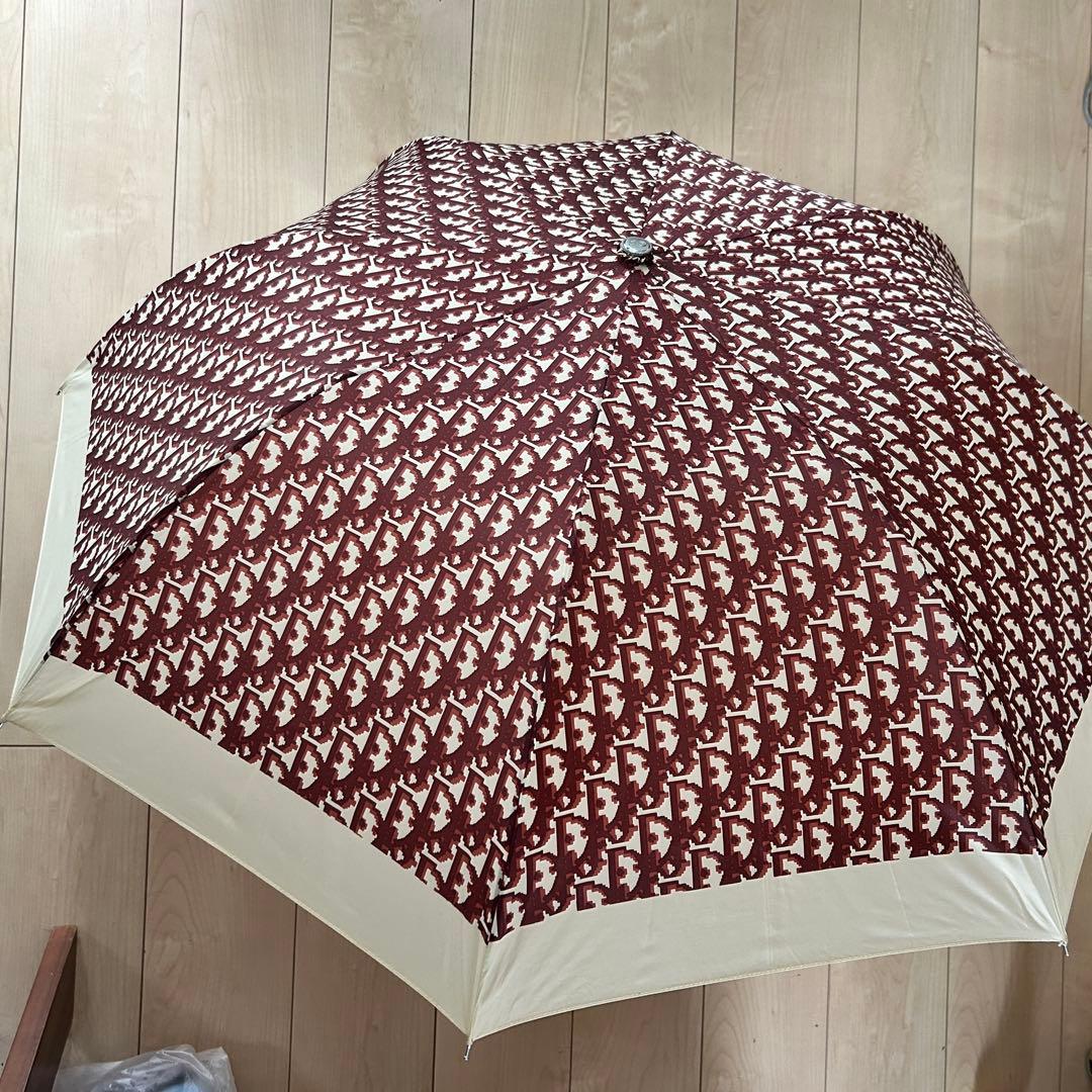 クリスチャンディオール 折りたたみ傘 トロッター柄 パラプリュイ CDロゴ