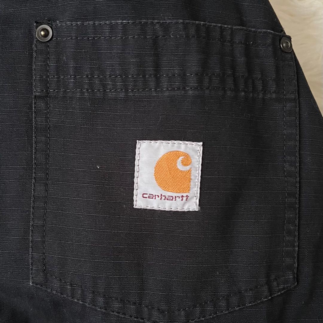 【希少4XL】Carhartt カバーオール 裏地キルティング ブラック