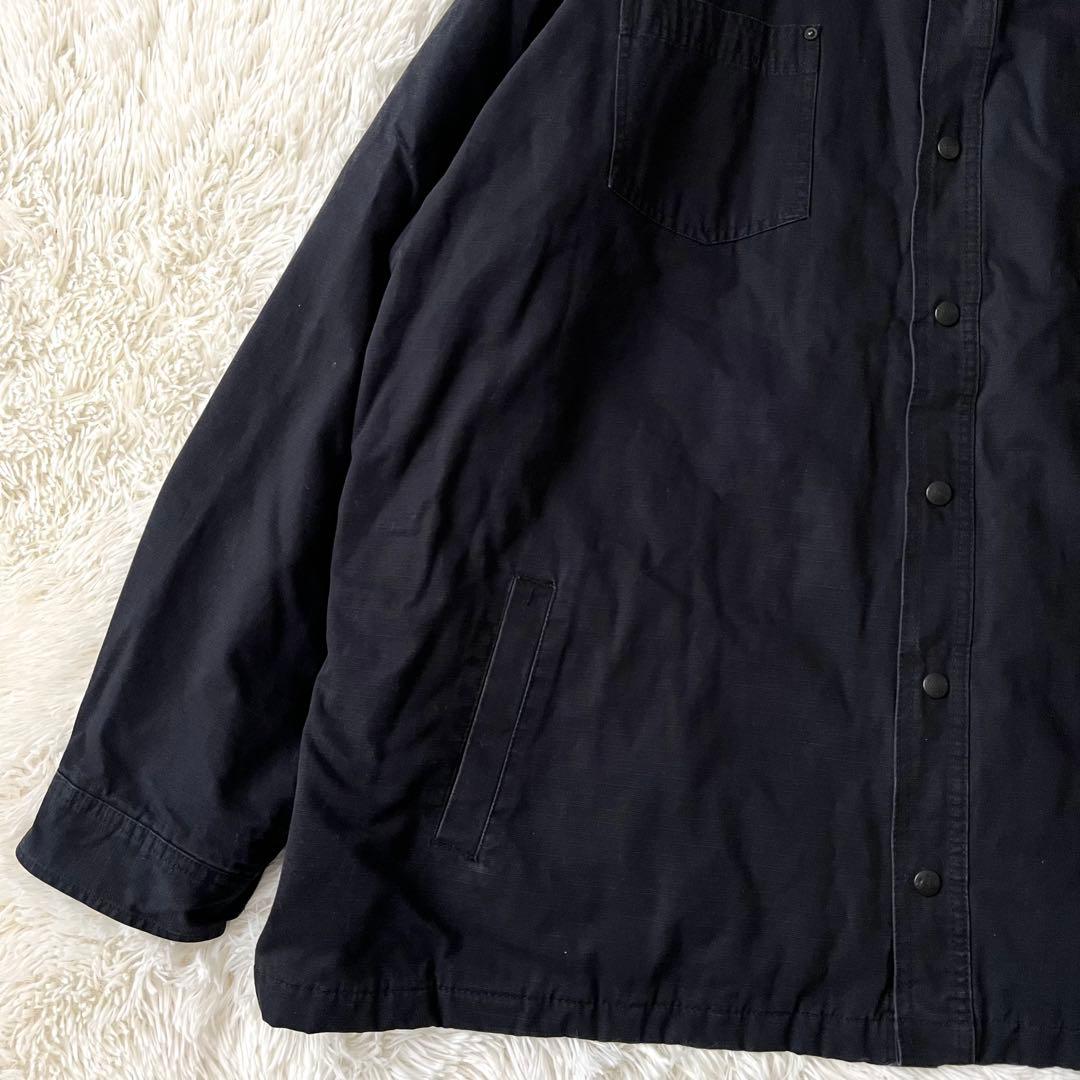 【希少4XL】Carhartt カバーオール 裏地キルティング ブラック