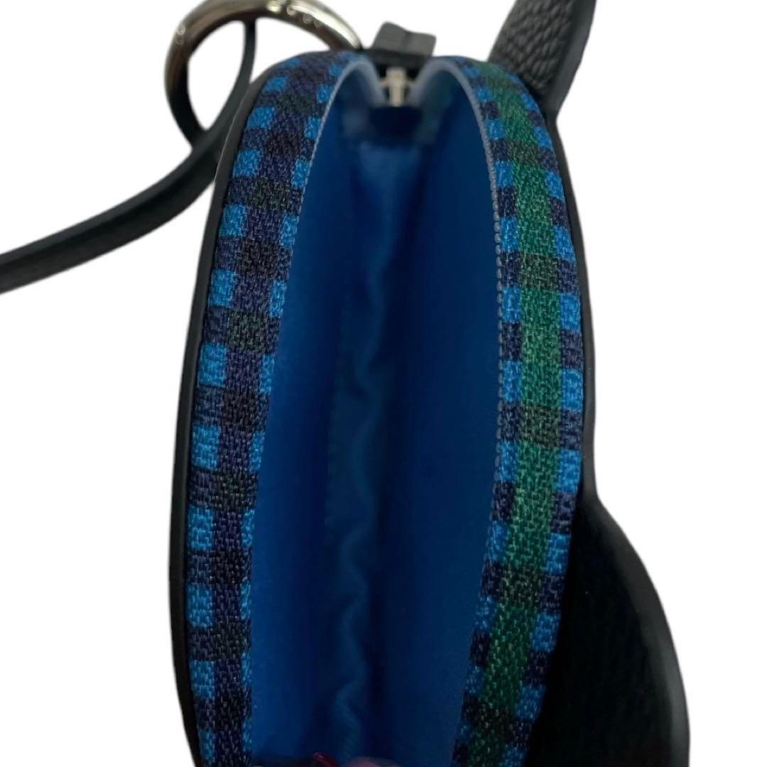 【新品未使用✨未開封】ajew ×ファミリア ショルダーストラップ 黒 クマ①