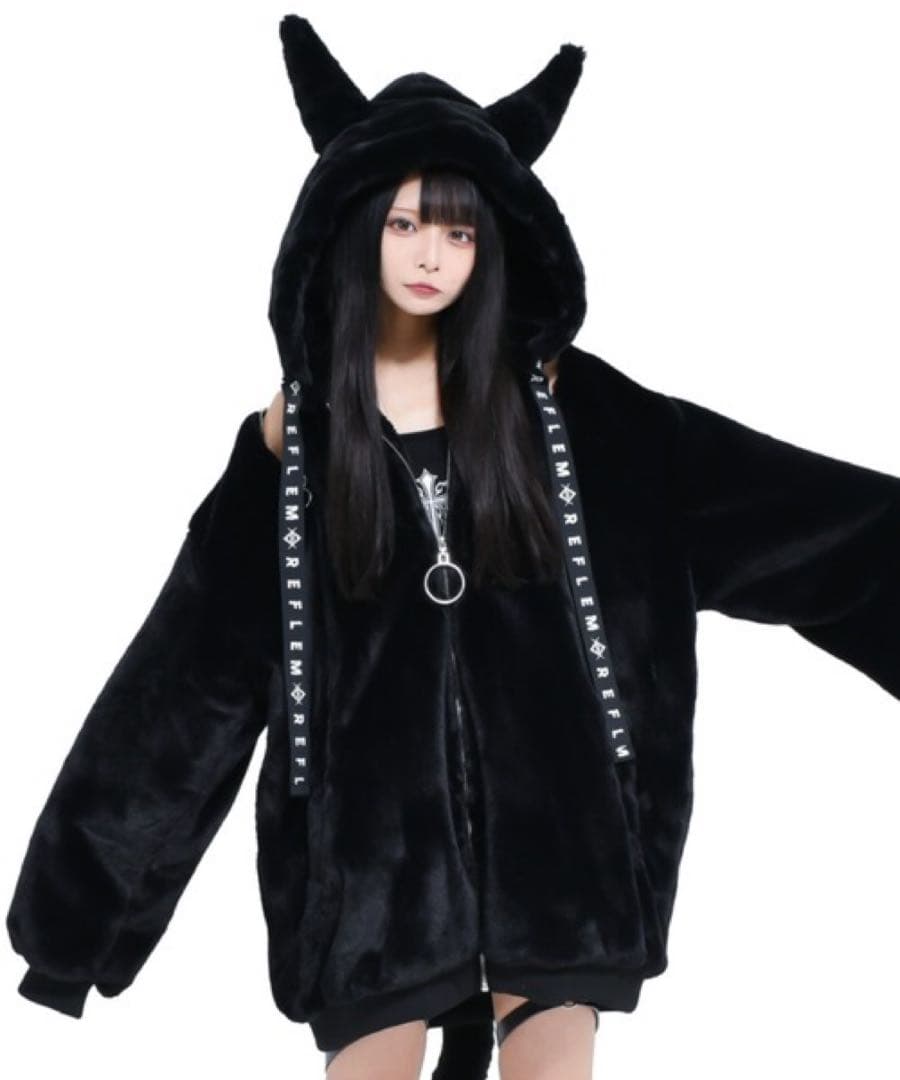 『REFLEM/レフレム』DEVILデザインファーパーカー/ファーブルゾン