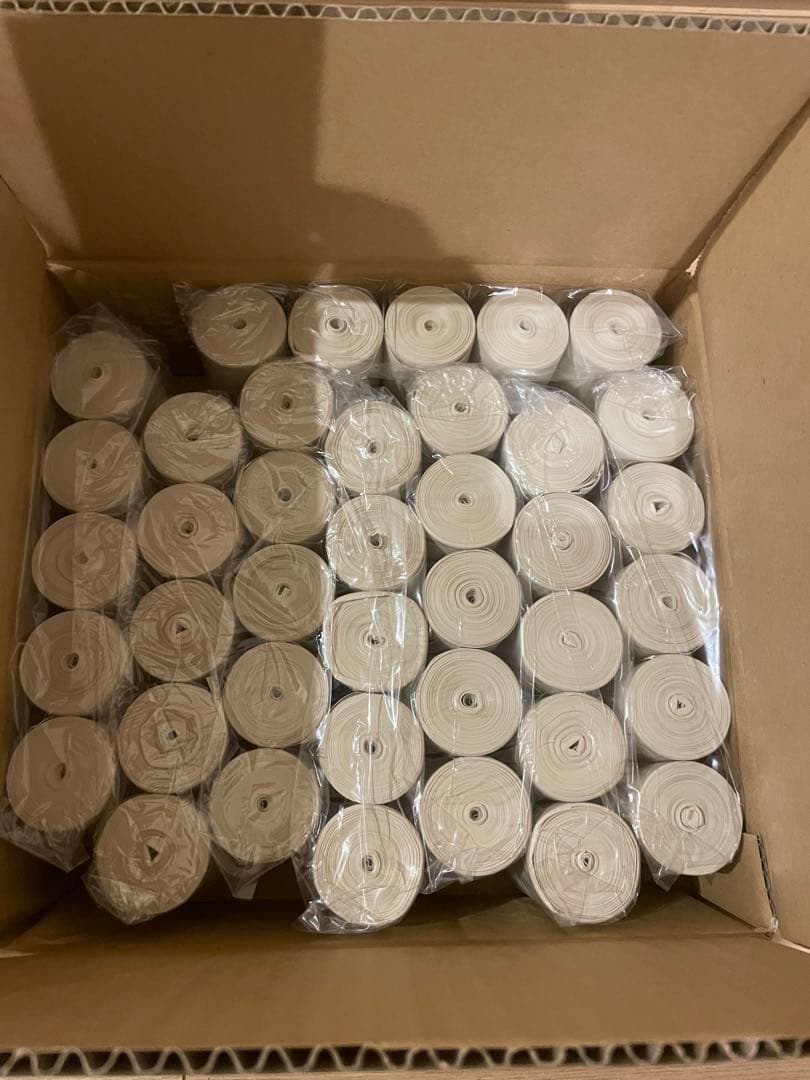 楽巻きテープ (芯なしキャンバステープ)アイボリー　75mm幅 × 7m