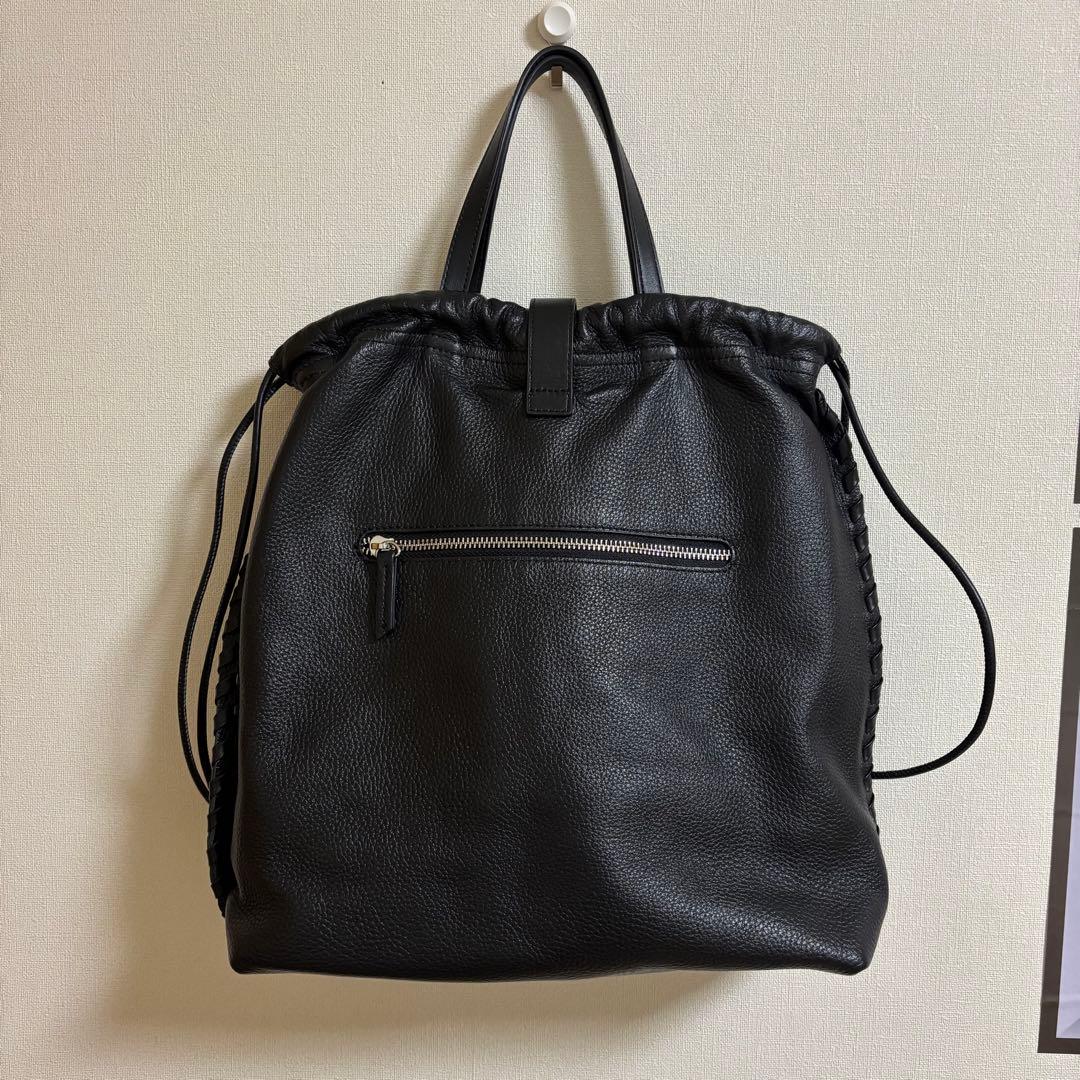 ◾︎イアパピヨネ◆コンチョ付き◆巾着 レザー　2wayバッグ　美品