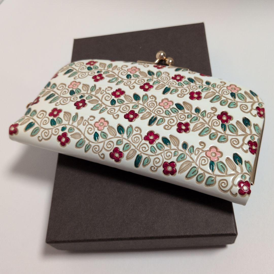 新品未使用 文庫屋大関 天溝がま口『竹久夢二』つる花 伊香保記念館オリジナル