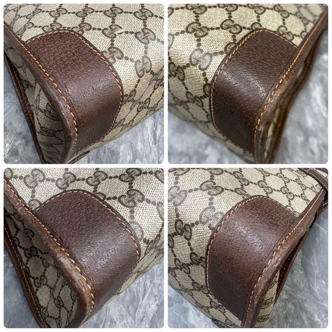 ✨希少✨GUCCI GG ハンドバッグ ベージュ ブラウン レザー ゴールド金具