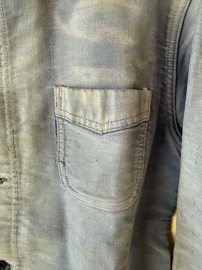 30s モンサンミッシェル　モールスキンジャケット　最高の色落ち！