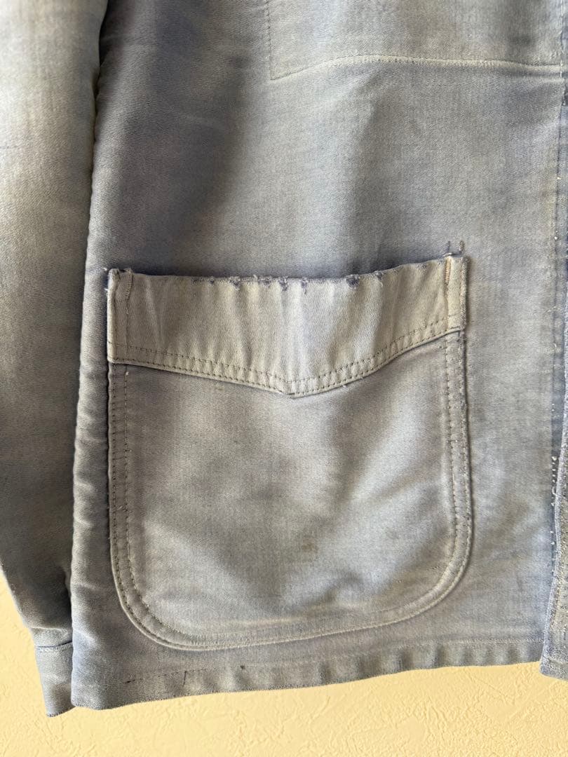 30s モンサンミッシェル　モールスキンジャケット　最高の色落ち！