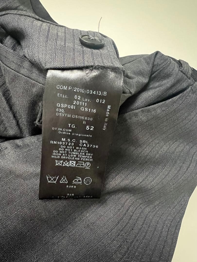 グレー ストライプ スーツジャケット 2つボタン