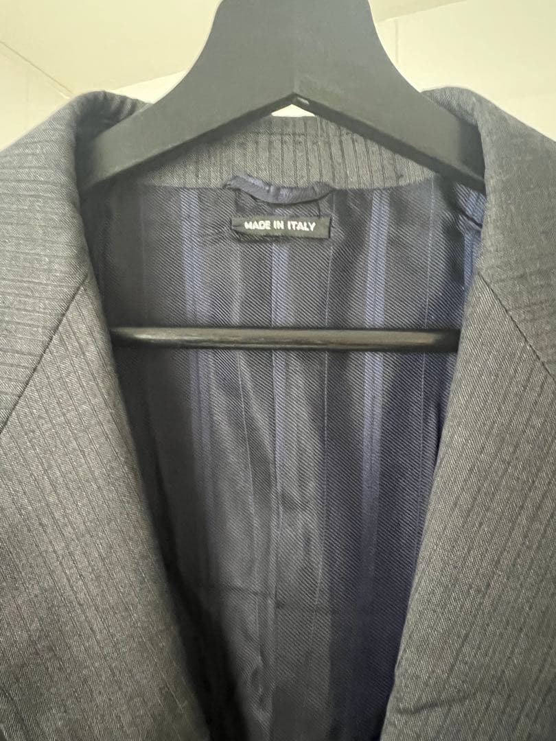 グレー ストライプ スーツジャケット 2つボタン