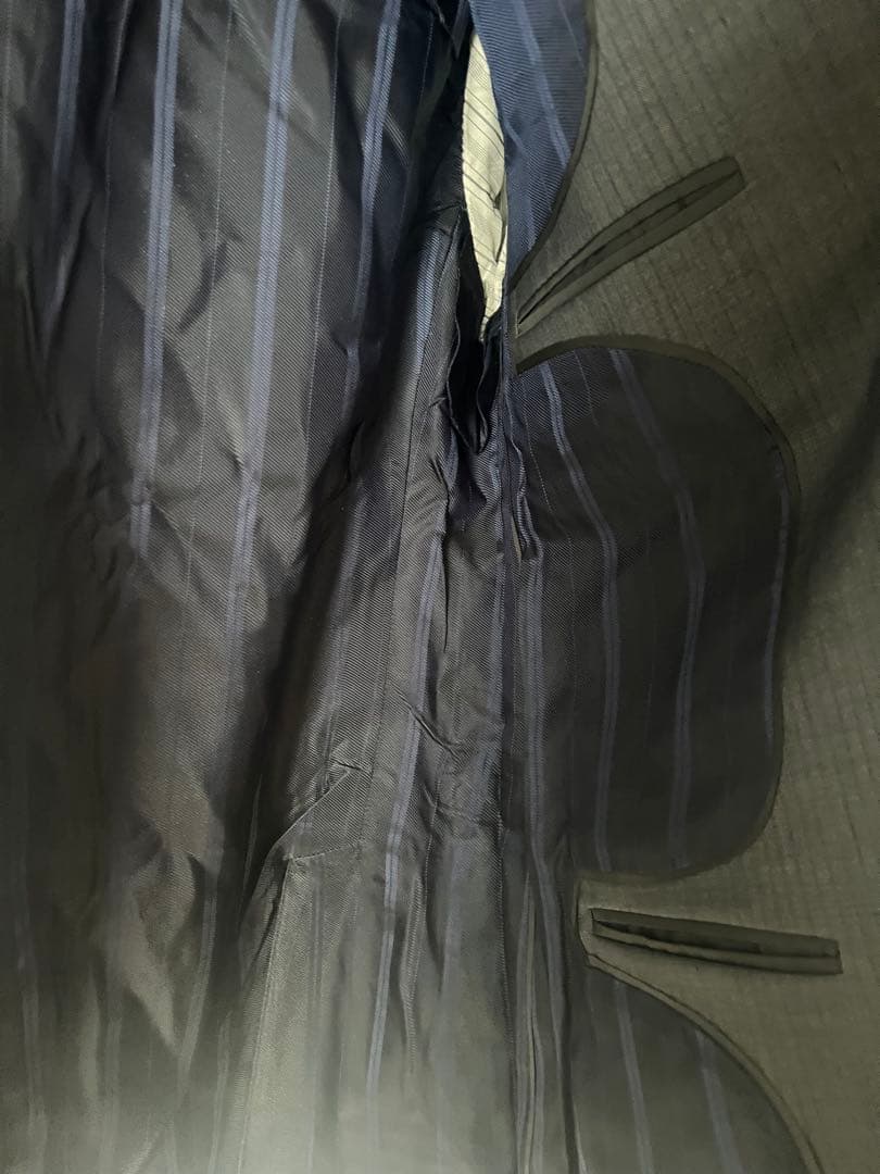 グレー ストライプ スーツジャケット 2つボタン