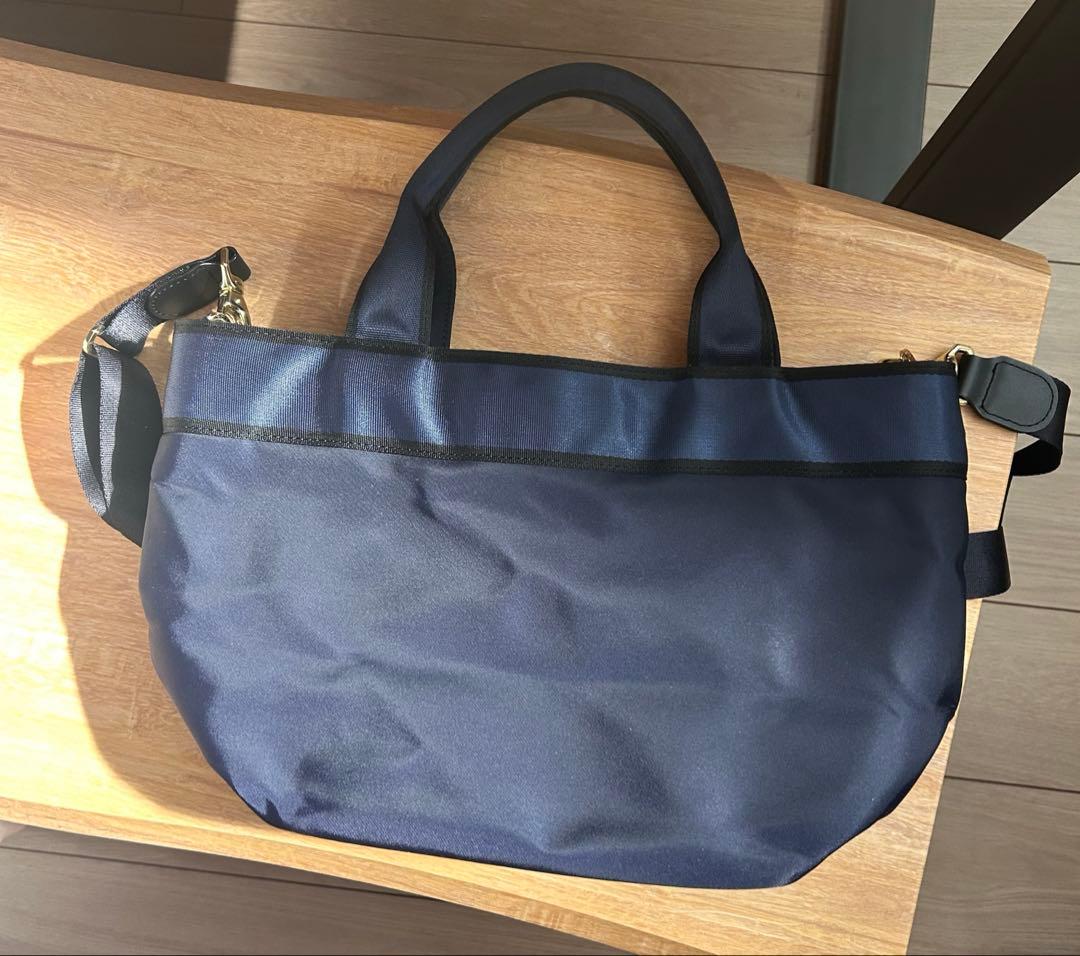 TOCCA トッカ バイカラートートバッグ リボン ネイビー