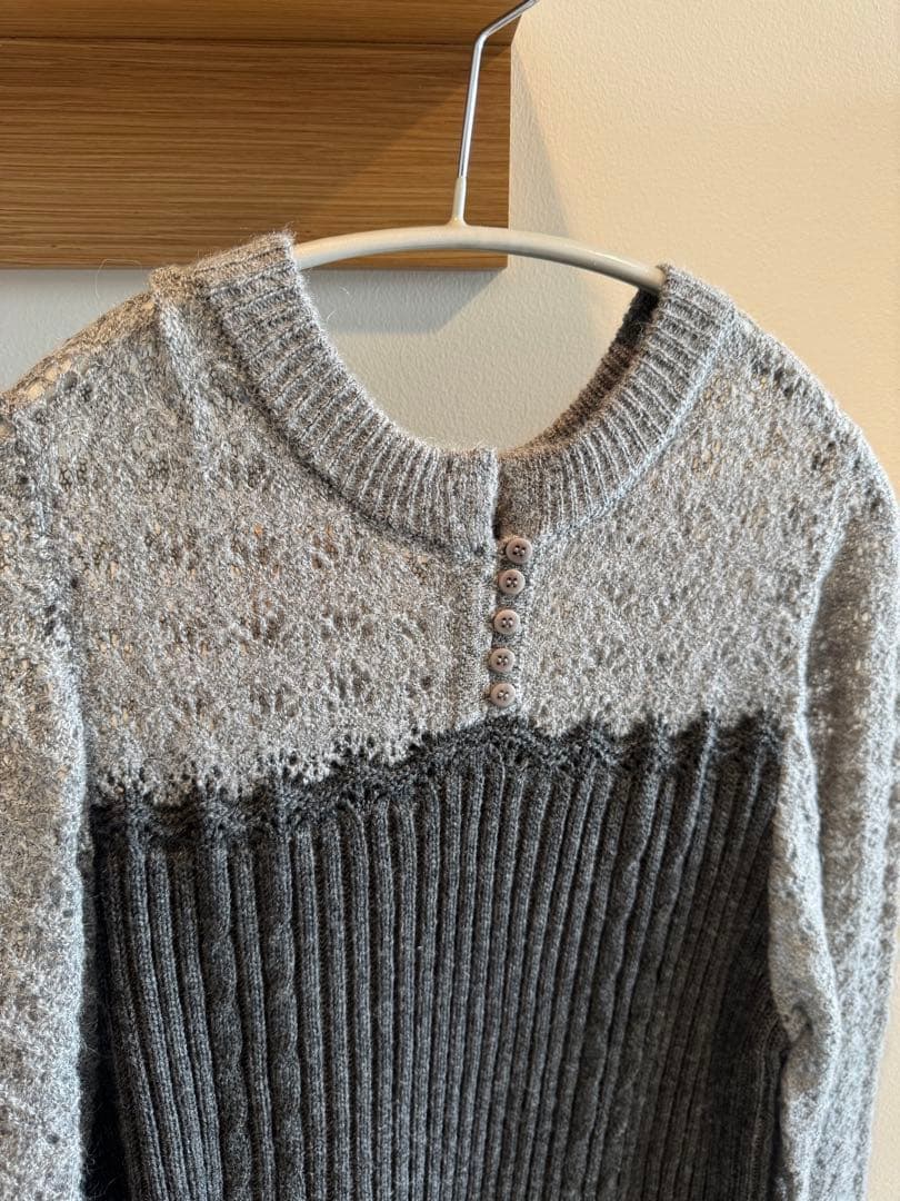 ワンピース mohair like openwork rib knit OP